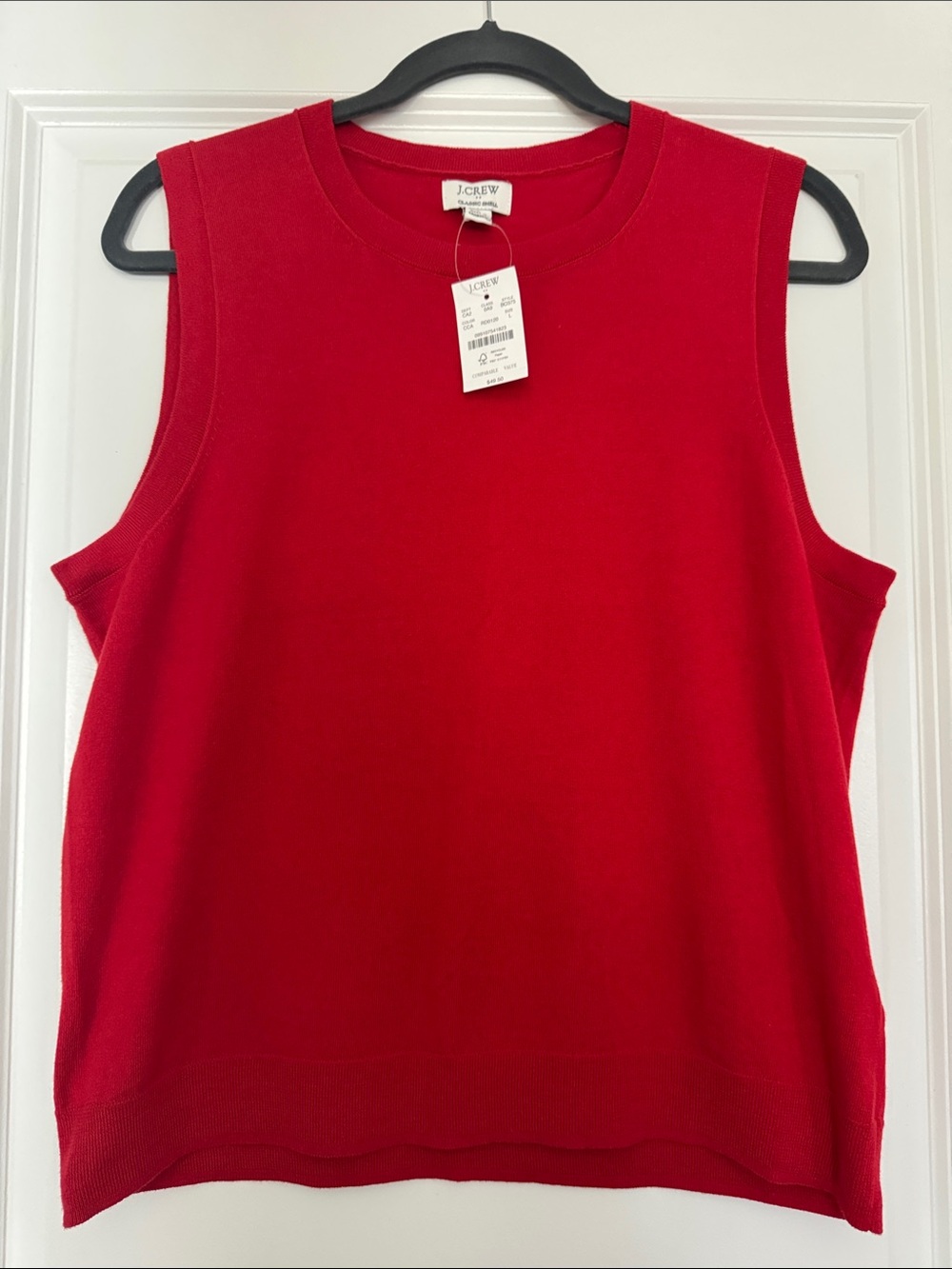 J. Crew Red Sleeveless Knit Tank Top